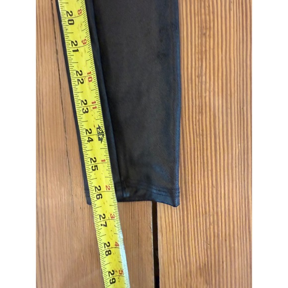 SPANX Womens Small Black Faux Leather Look High Waisted Leggings Tights - Picture 7 of 7
